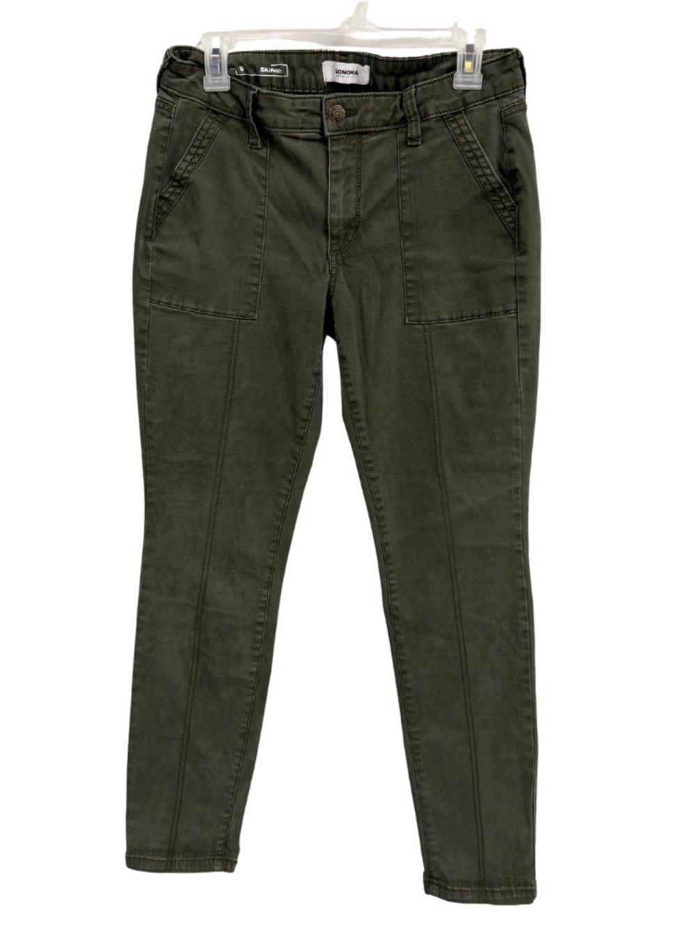 Sonoma Woman’s Skinny Olive Cargo Pants Size 8
